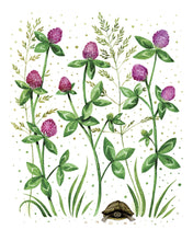 Load image into Gallery viewer, Clover Wildflower Art Print – Watercolor Botanical Wall Decor (8x10)