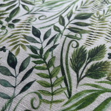 Load image into Gallery viewer, Evergreen Haven on Oatmeal Linen by the yard