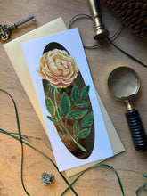Load image into Gallery viewer, Yellow Rose — Gold-Foiled Flat Art Card + Envelope
