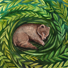 Load image into Gallery viewer, Day 11 of 25, Bear: Strength in Stillness | Framed Original Watercolor by Cynthia Oswald
