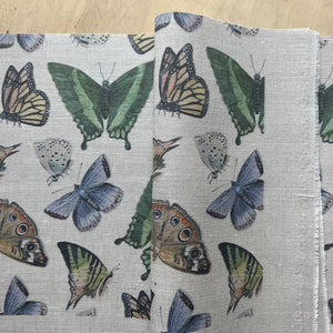 Butterfly Sanctuary on Oatmeal Linen