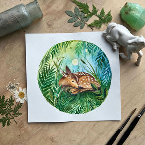 Forest Fawn Print