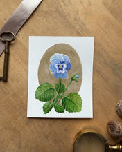Load image into Gallery viewer, Blue Pansy | Framed Original Watercolor by Cynthia Oswald
