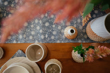 Load image into Gallery viewer, Wild Daisy Field in Blue Belgian Linen Fabric by the Yard
