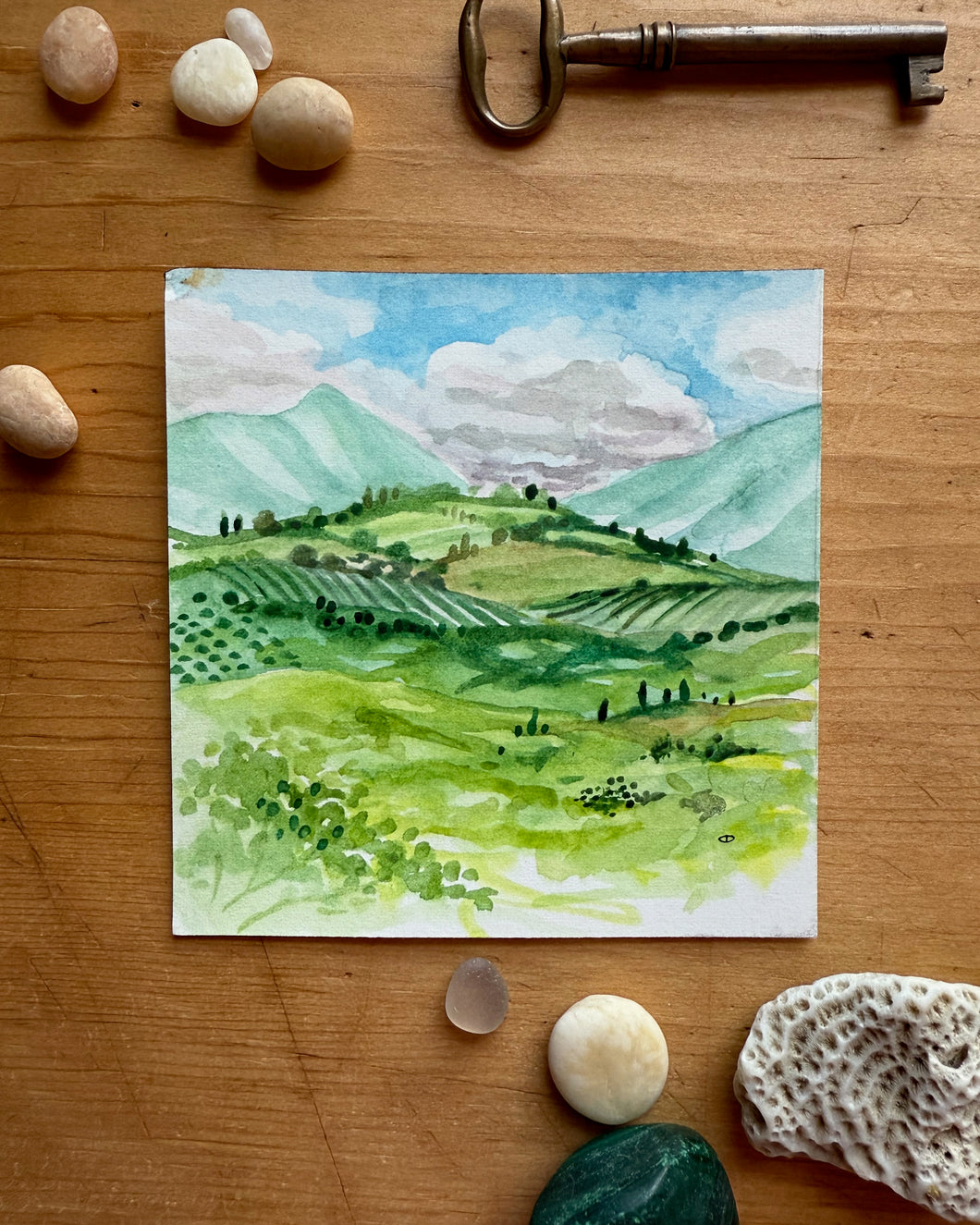 Umbrian Hillside – Plein Air Original