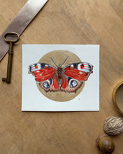 Load image into Gallery viewer, Peacock Butterfly | Framed Original Watercolor by Cynthia Oswald
