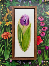 Load image into Gallery viewer, Purple Tulip - Framed Botanical Original
