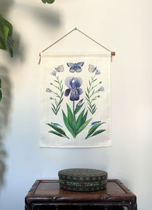 Whispers of the Wild: A Tapestry of Iris and Flax