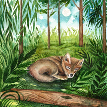 Load image into Gallery viewer, Day 14 of 25, Wolf: Silent Strength | Framed Original Watercolor by Cynthia Oswald
