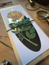Load image into Gallery viewer, Yellow Rose — Gold-Foiled Flat Art Card + Envelope
