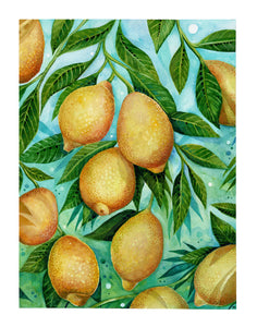 Divine Signs, Lemons | Framed Original Watercolor by Cynthia Oswald